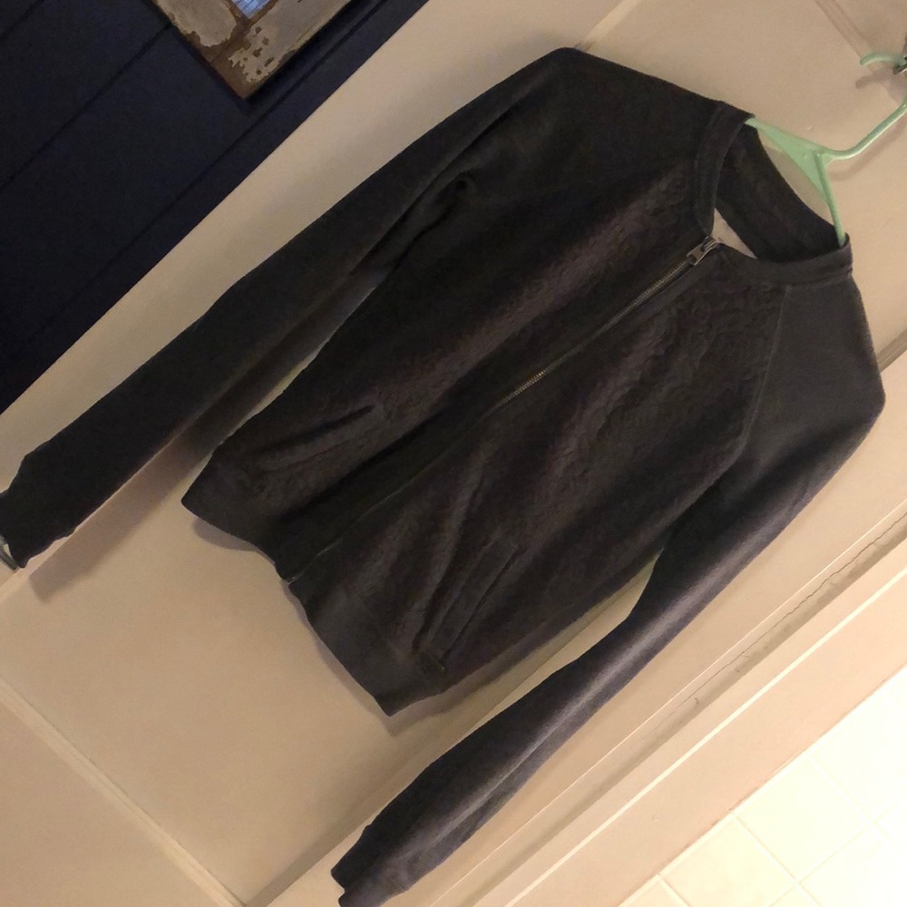 Abercrombie sweatshirt lace cardigan zip